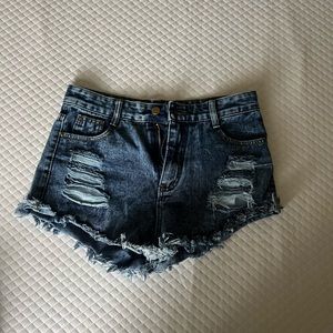 High wasted jean shorts